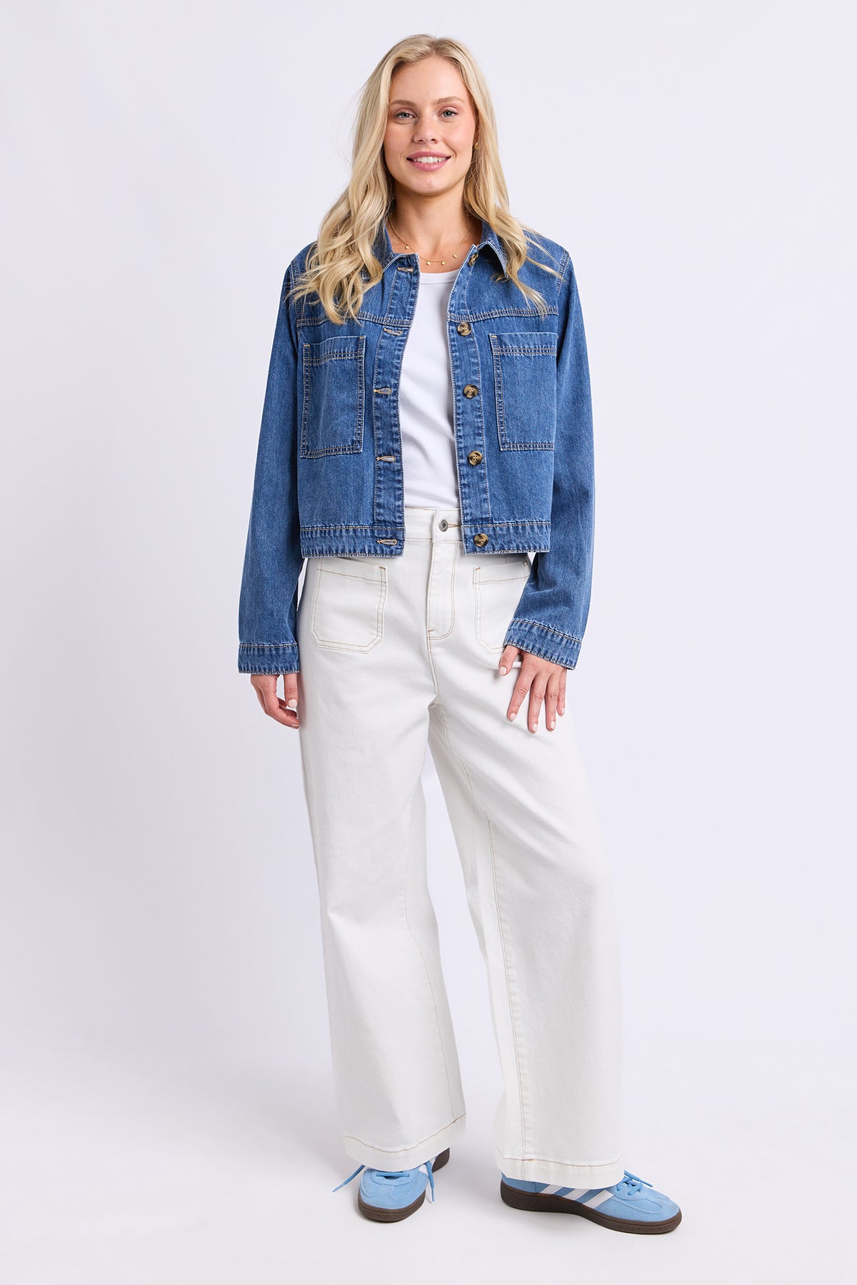 Essie Denim Jacket Mid Blue Wash