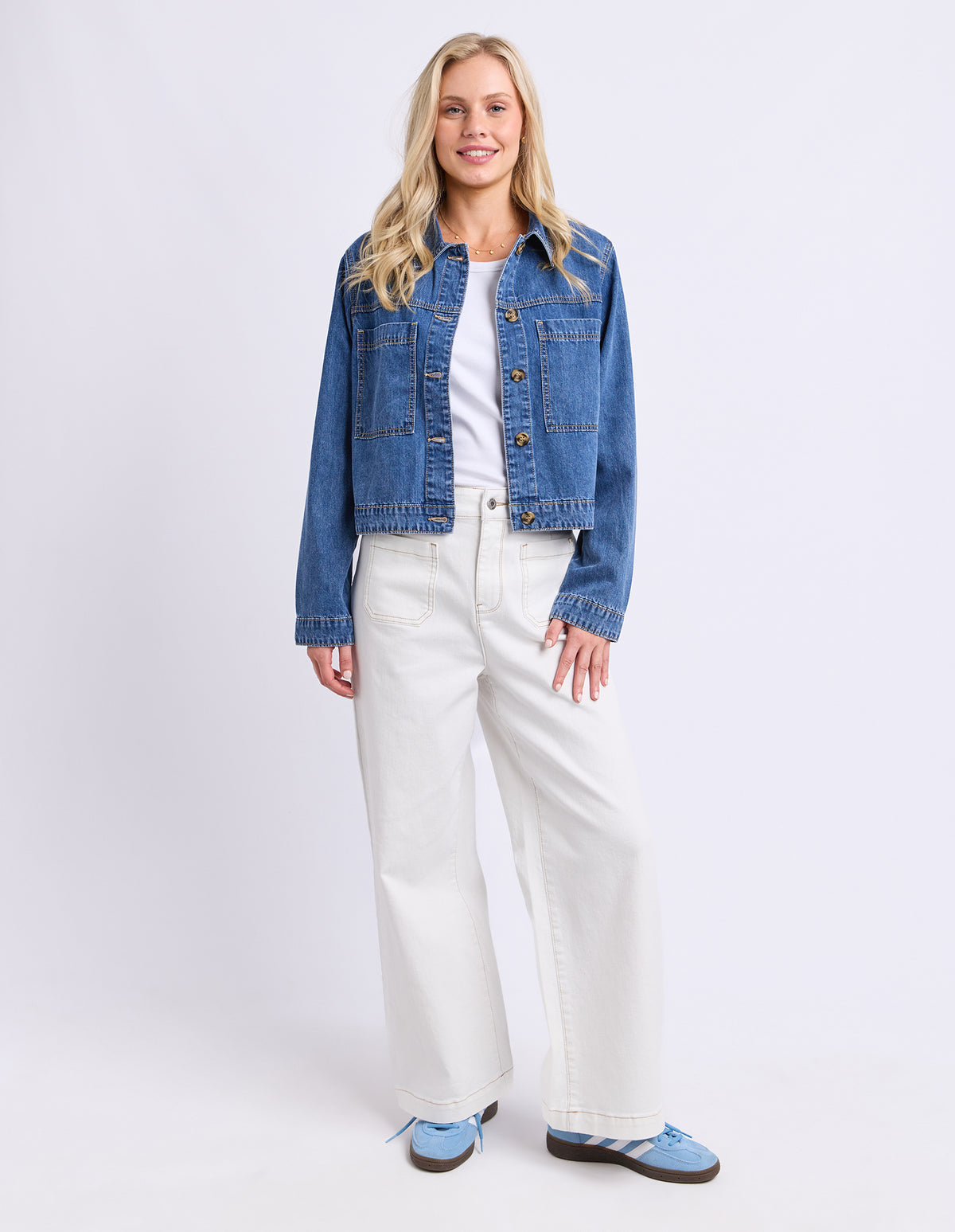 Essie Denim Jacket Mid Blue Wash