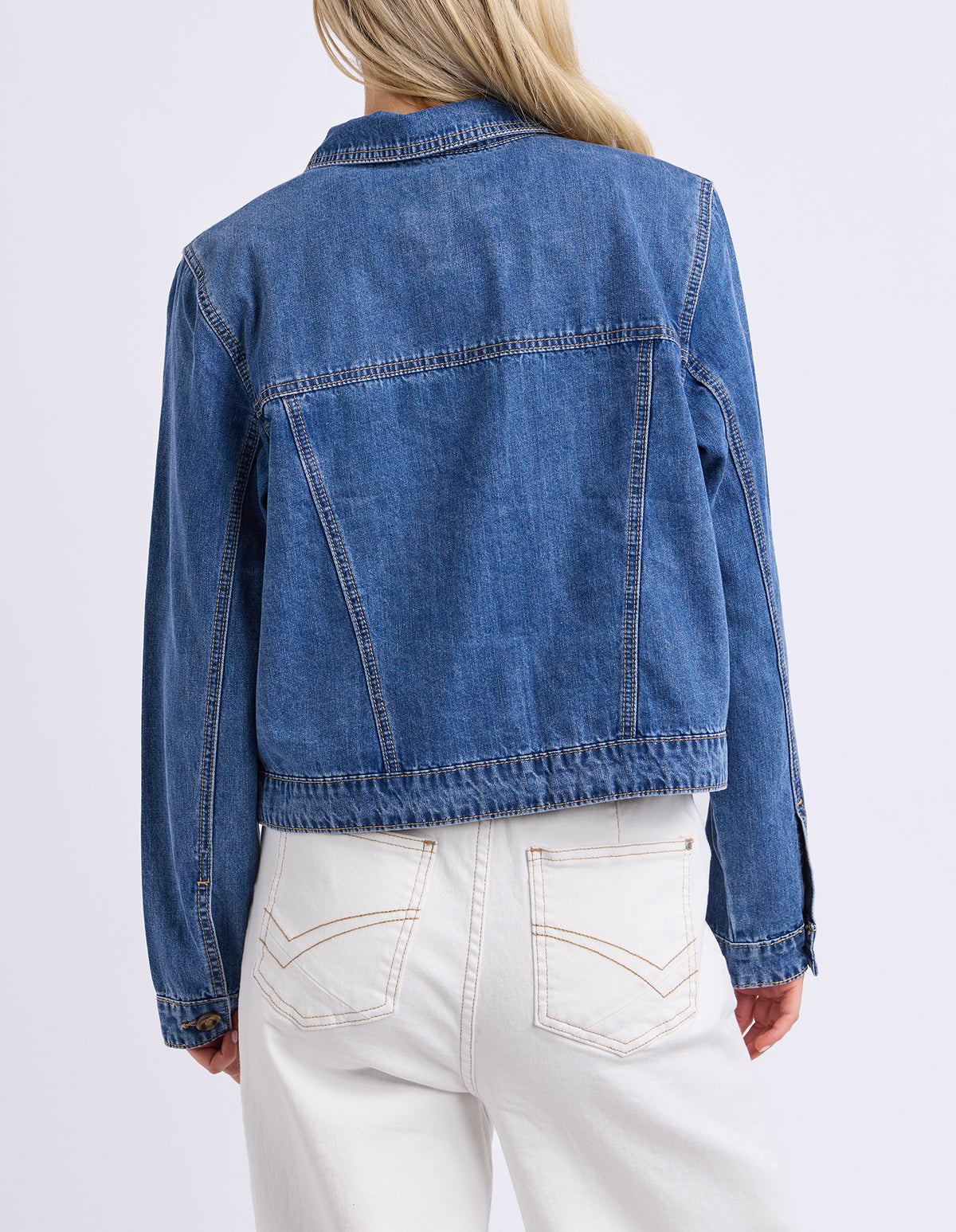 Essie Denim Jacket Mid Blue Wash