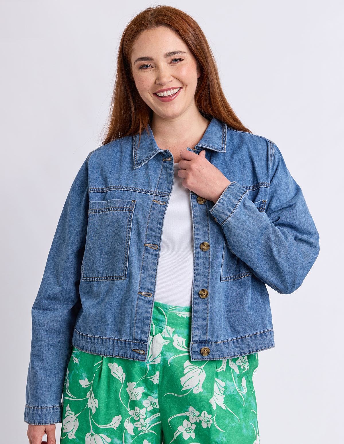 Essie Denim Jacket Mid Blue Wash