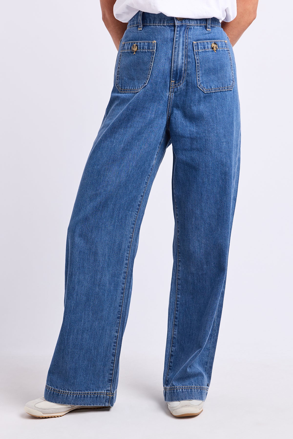 Sadie Jean Mid Blue Wash