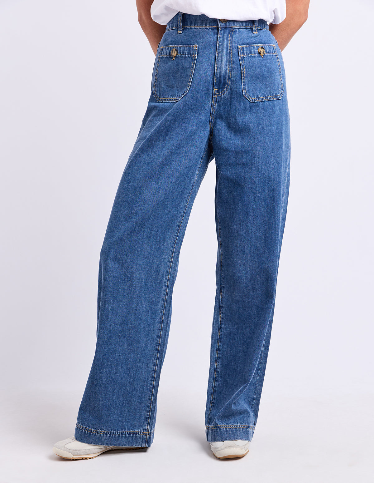 Sadie Jean Mid Blue Wash