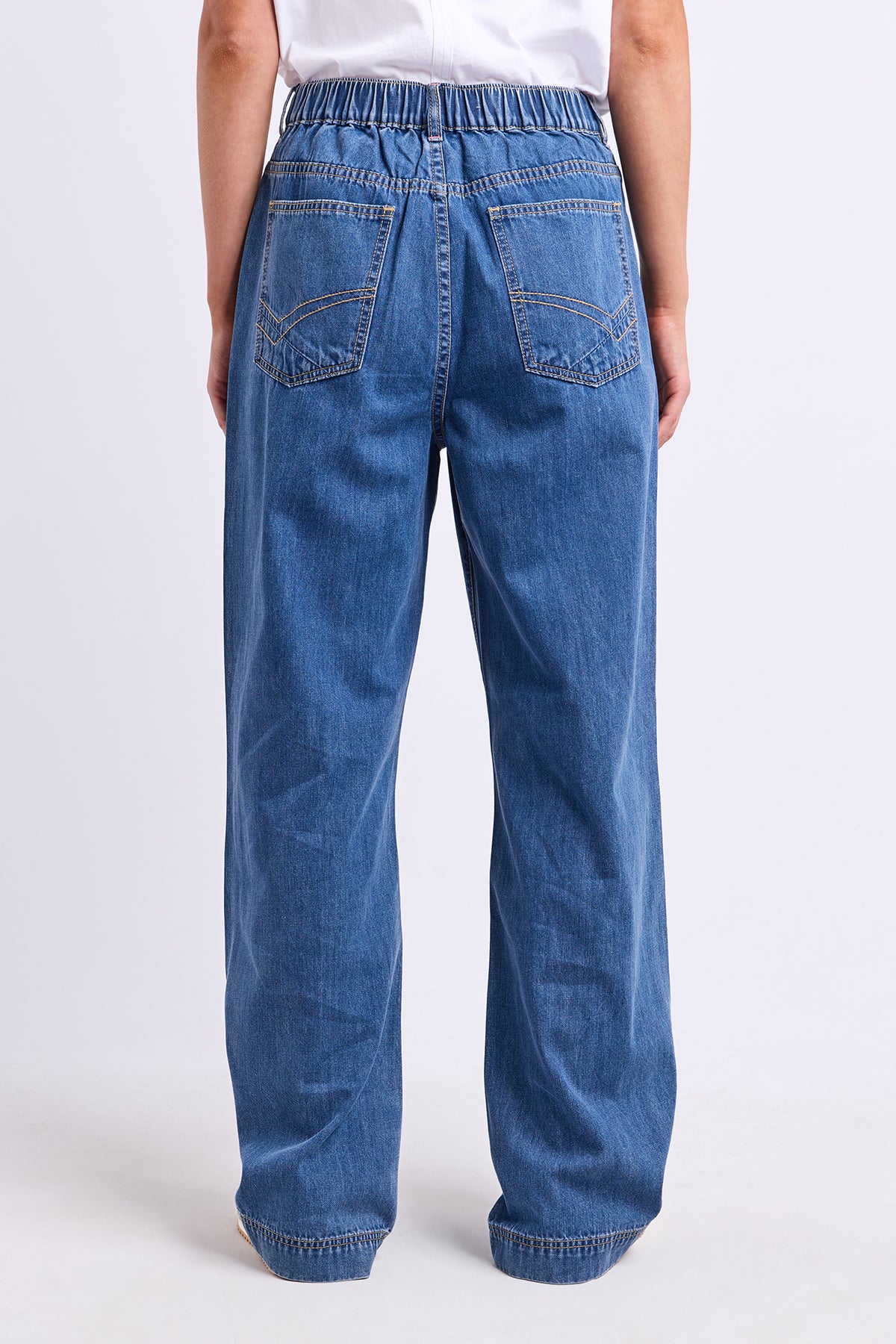 Sadie Jean Mid Blue Wash