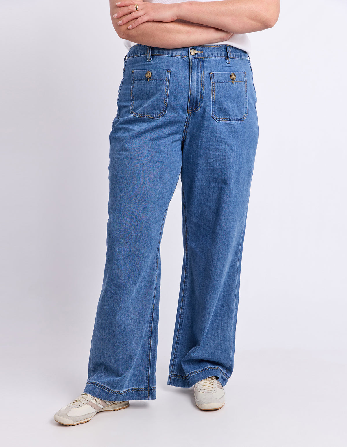 Sadie Jean Mid Blue Wash