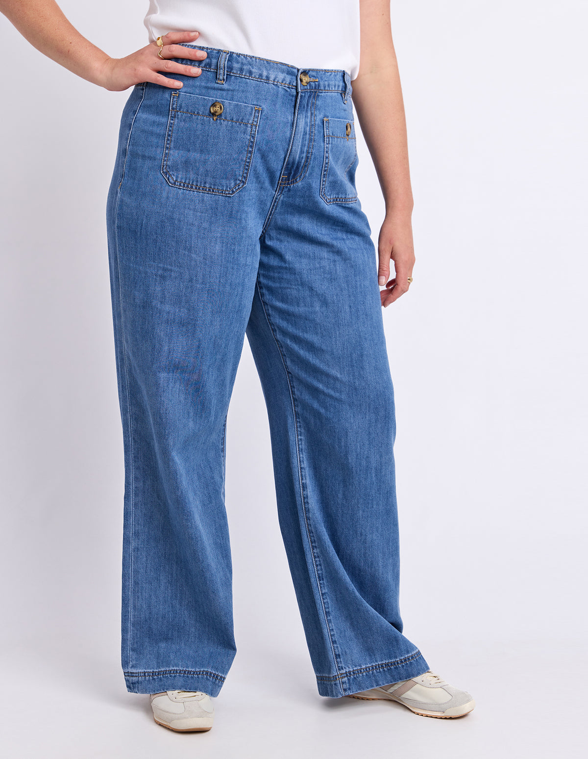Sadie Jean Mid Blue Wash