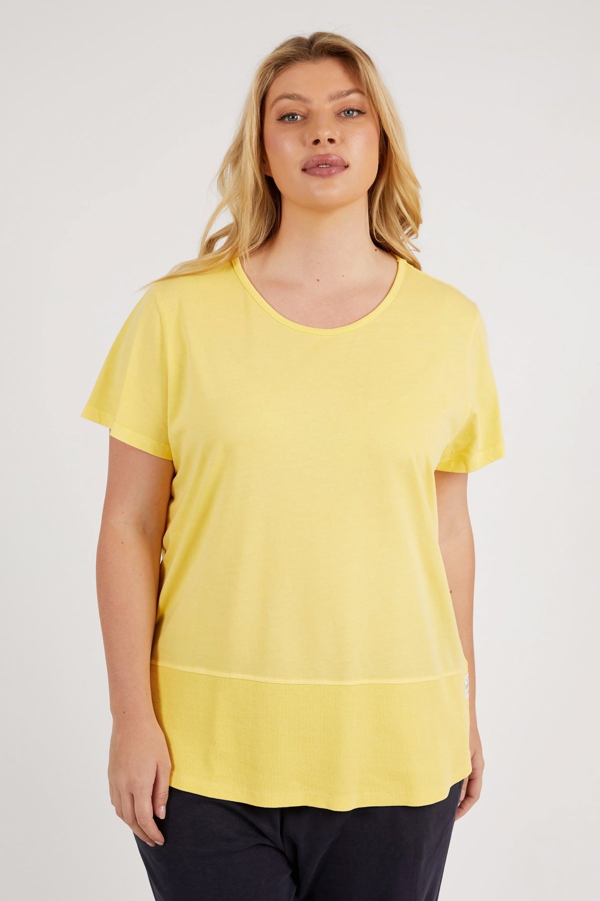 Rib Short Sleeve Tee Banana