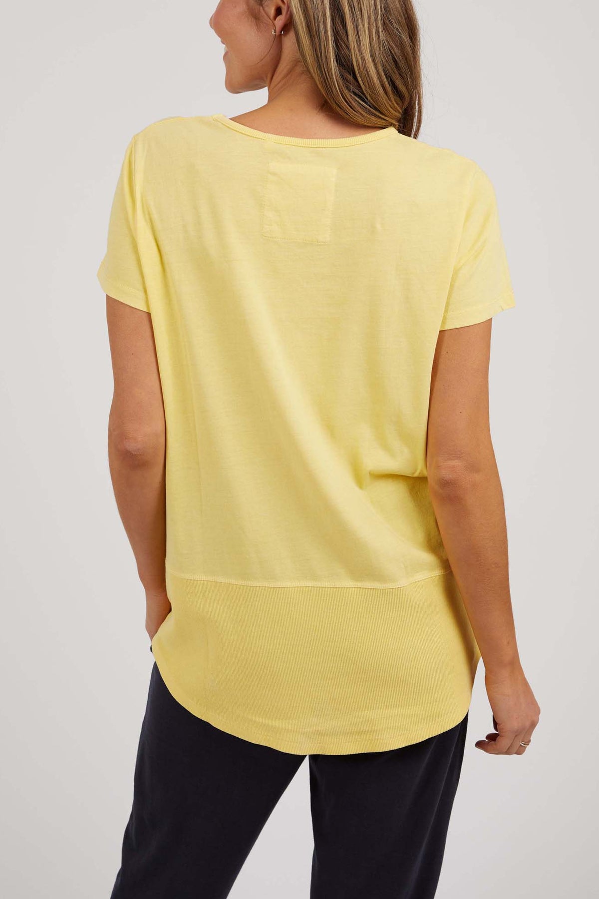 Rib Short Sleeve Tee Banana