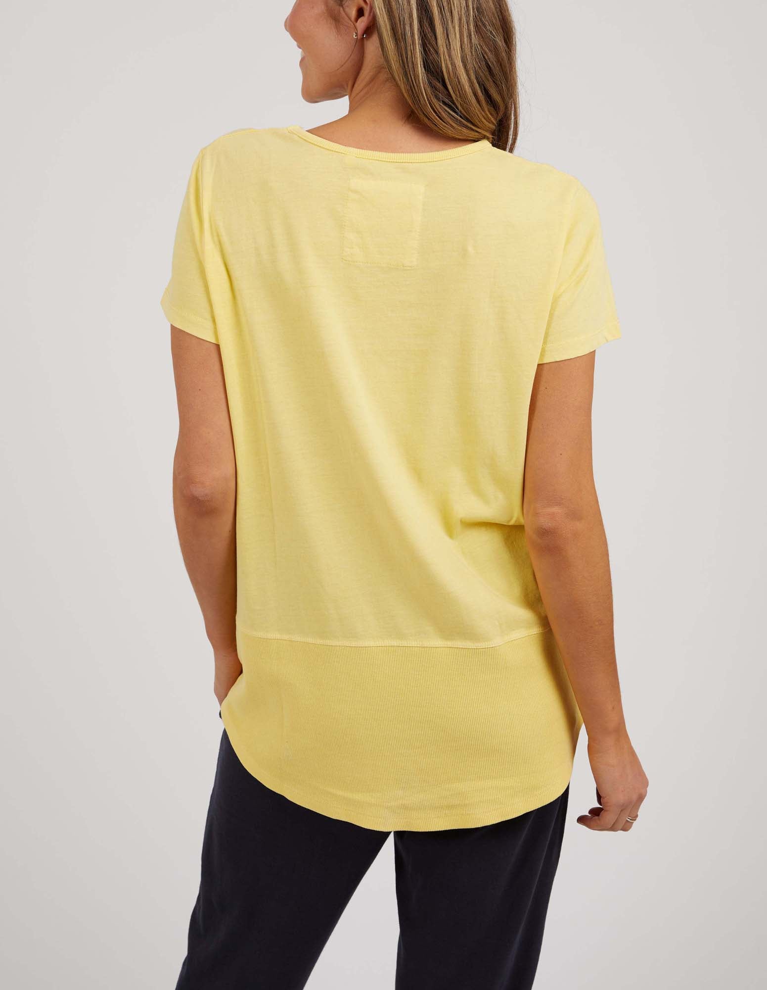 Rib Short Sleeve Tee Banana