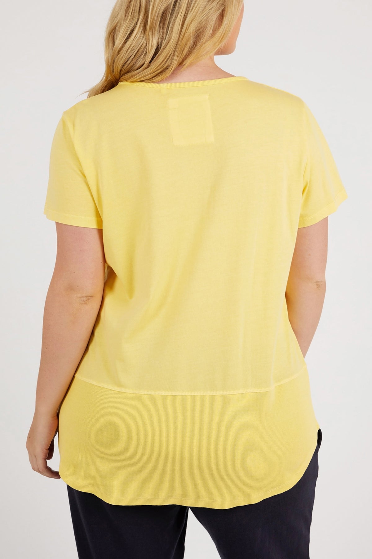 Rib Short Sleeve Tee Banana