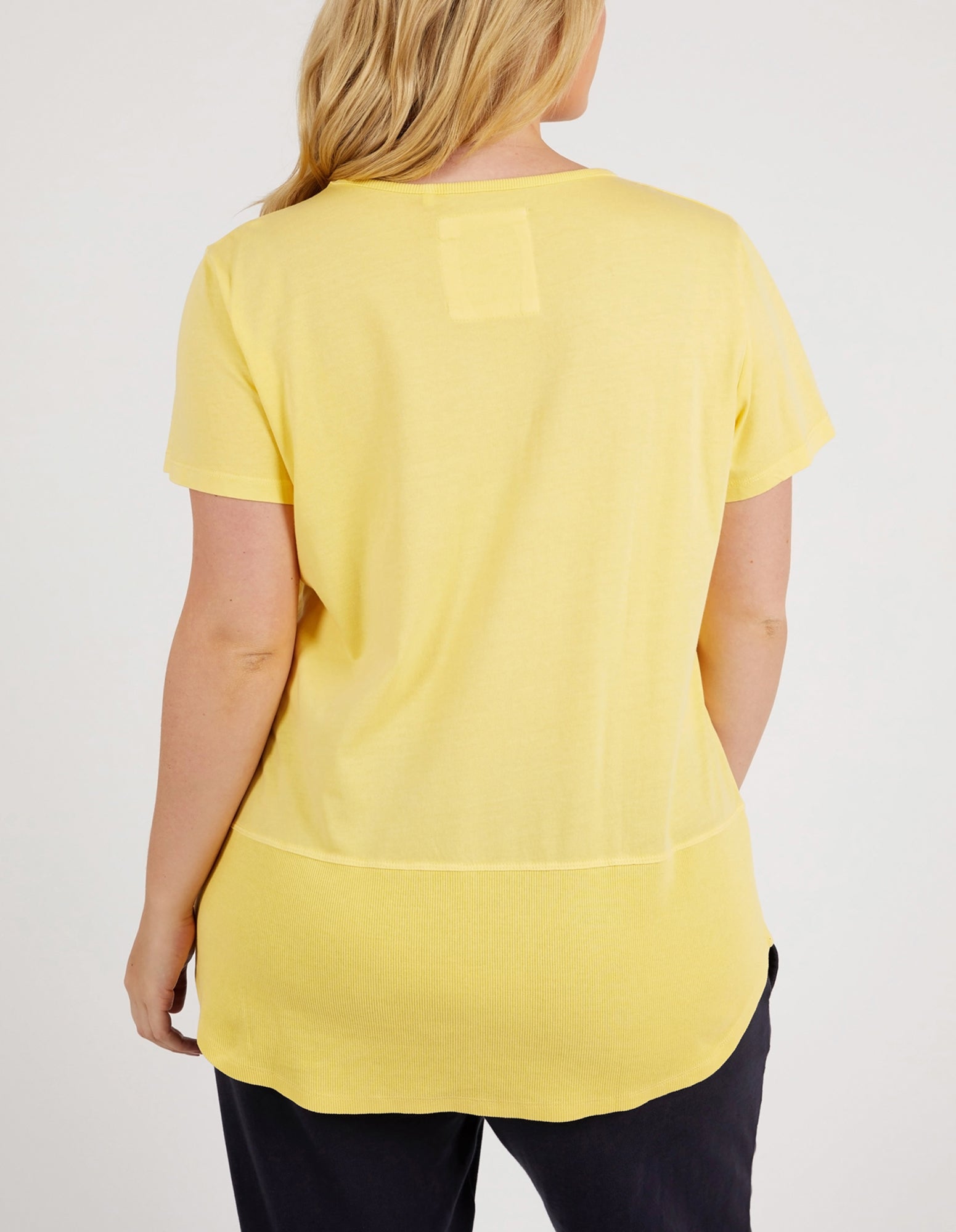 Rib Short Sleeve Tee Banana