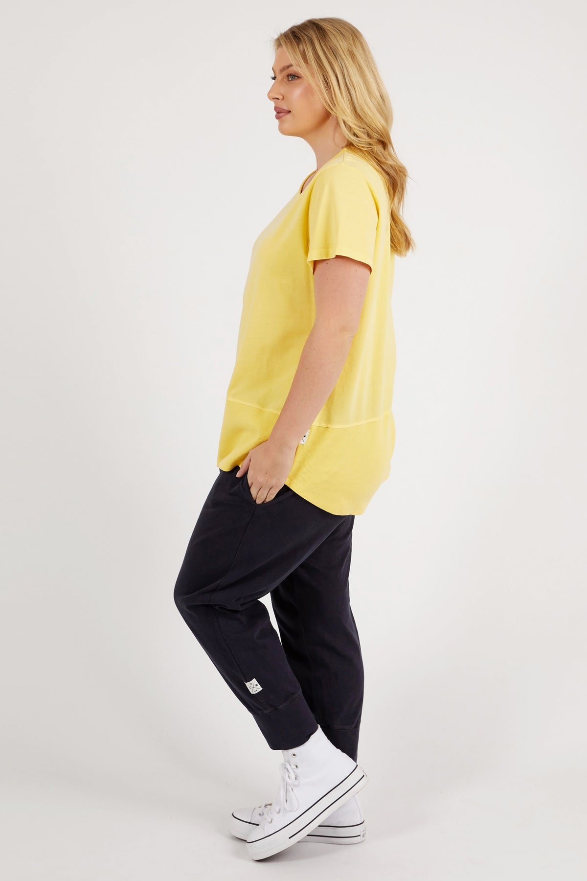 Rib Short Sleeve Tee Banana