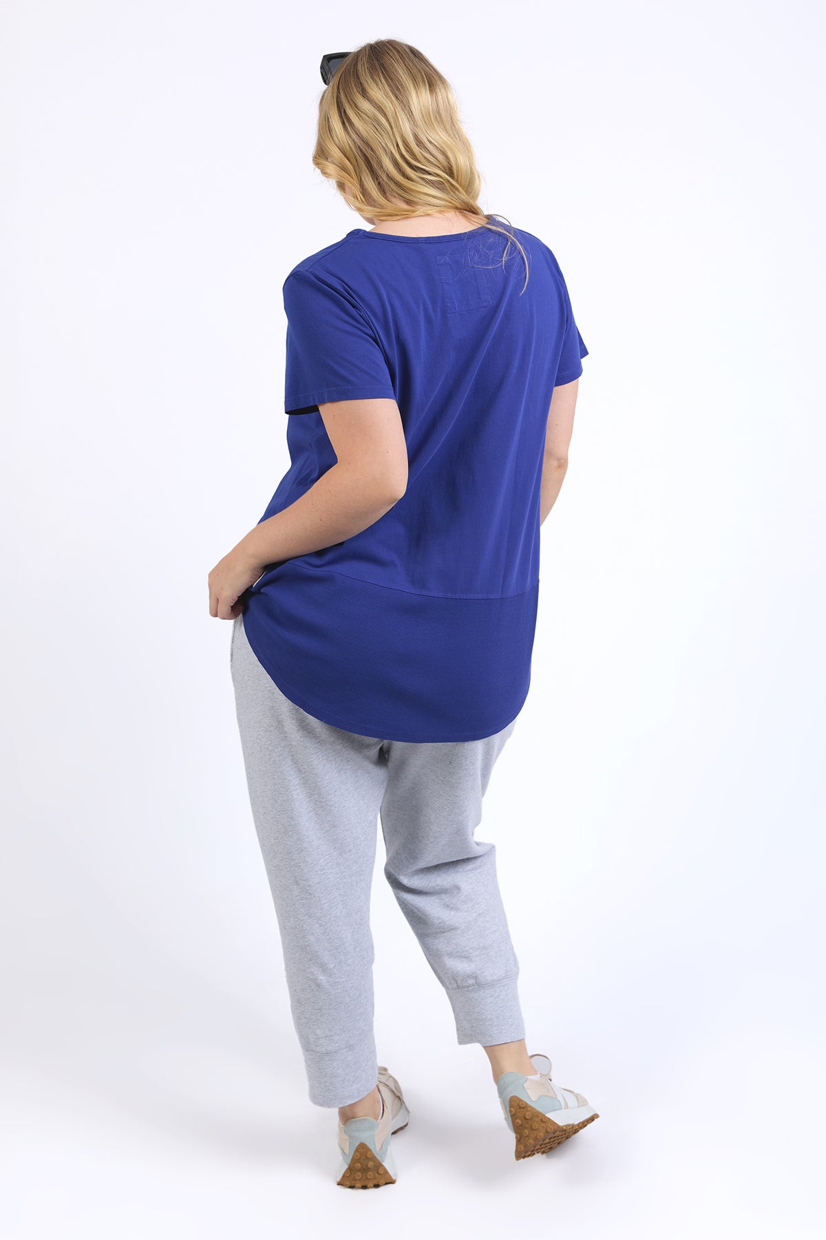 Rib Short Sleeve Tee Deep Blue