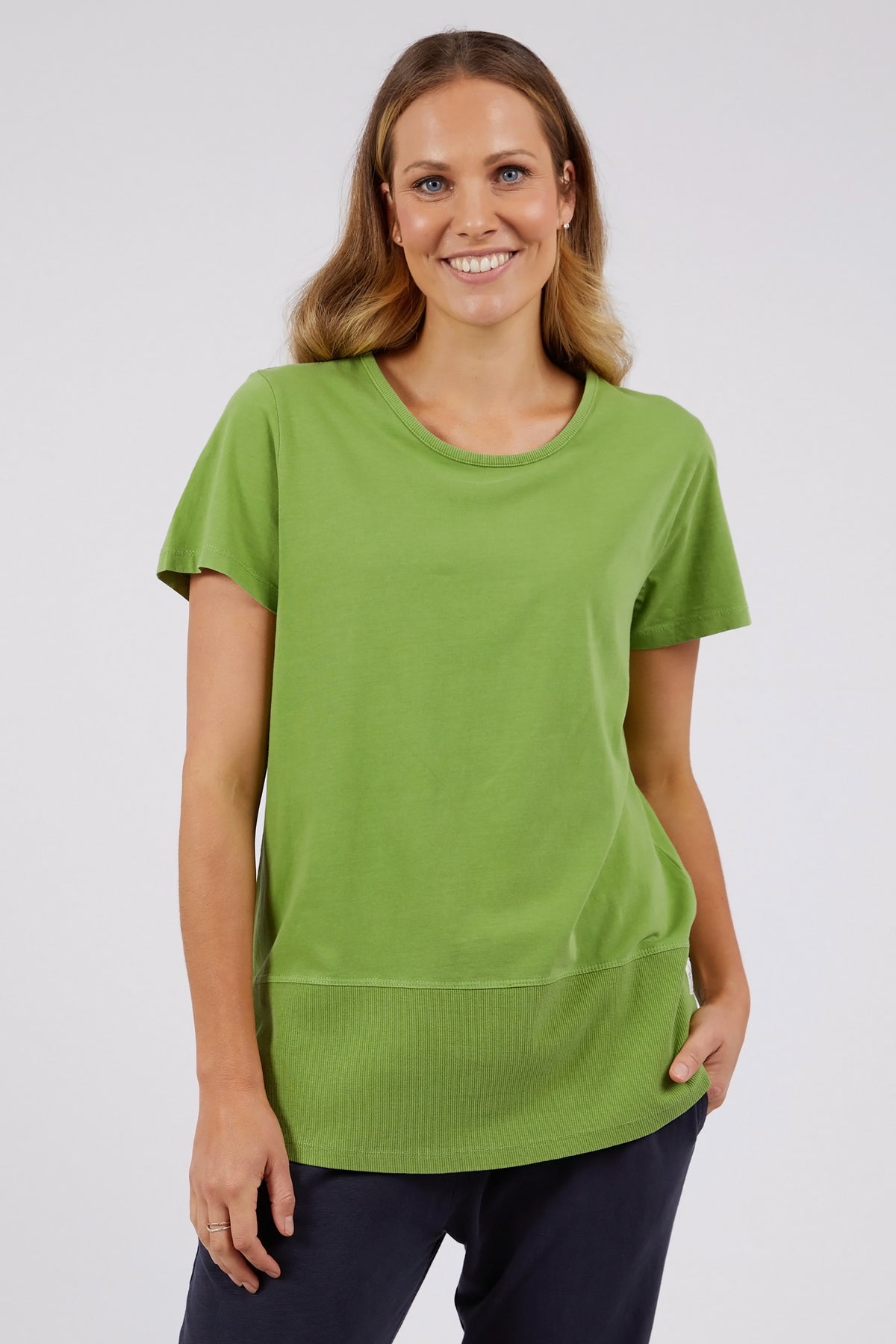 Rib Tee Jungle Green