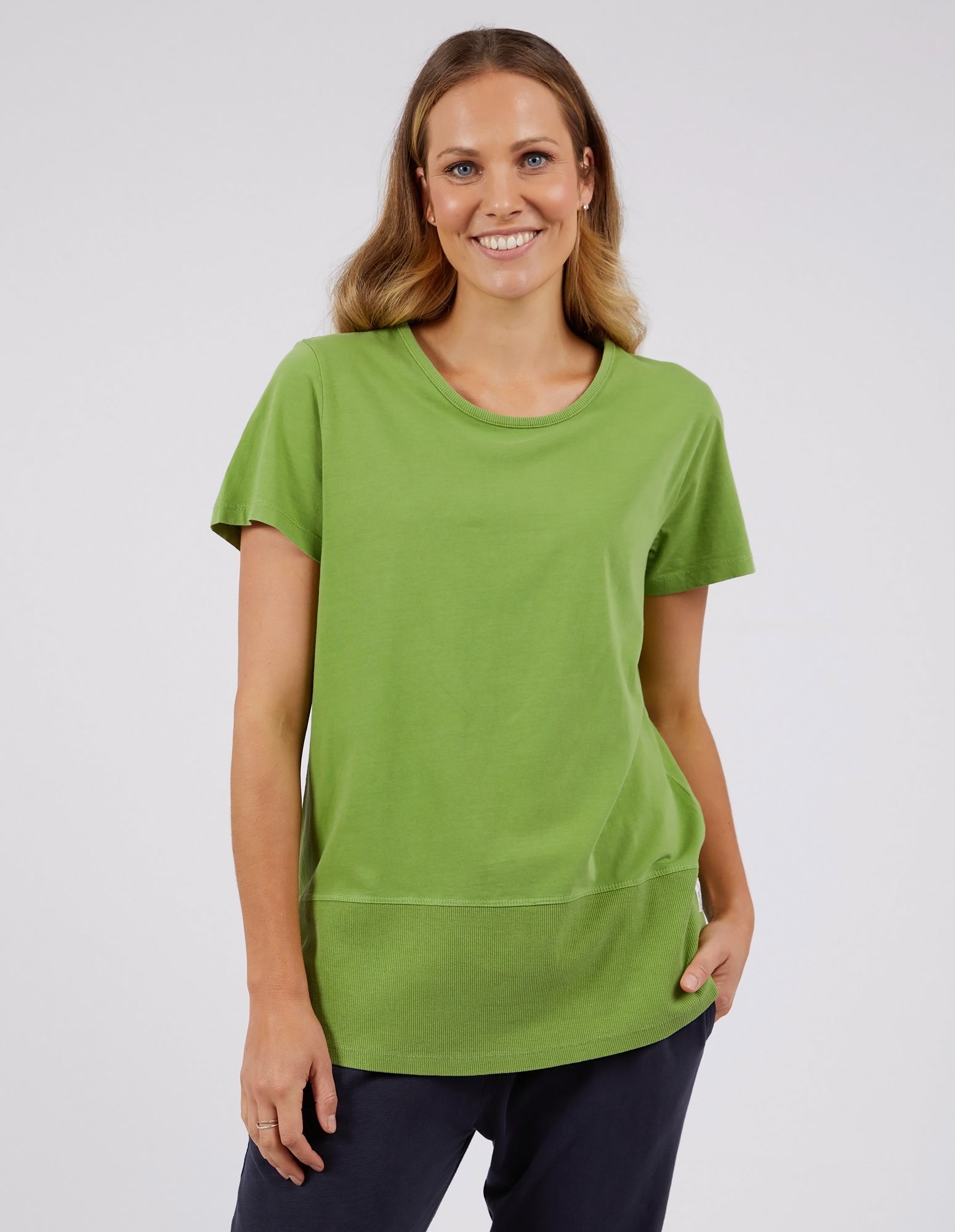 Rib Tee Jungle Green