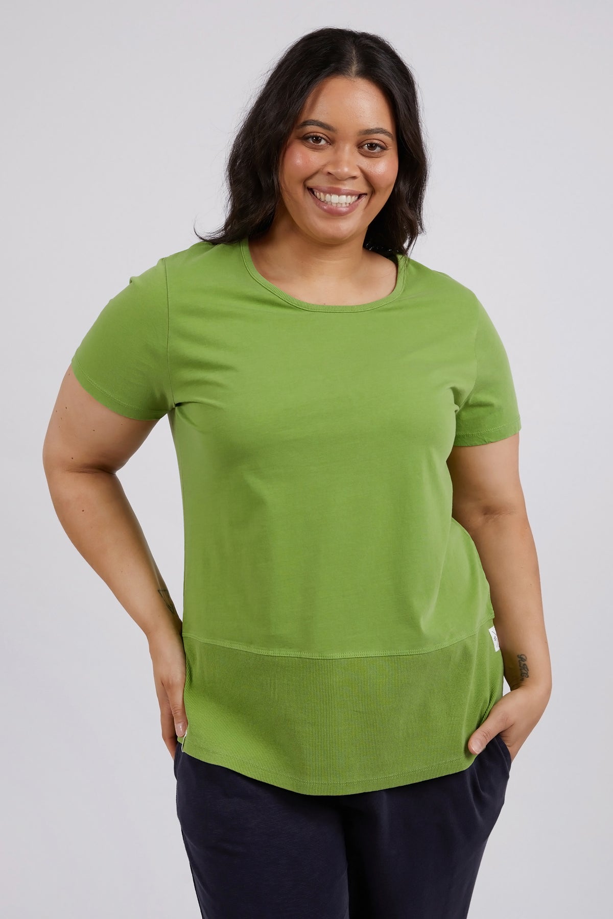 Rib Tee Jungle Green