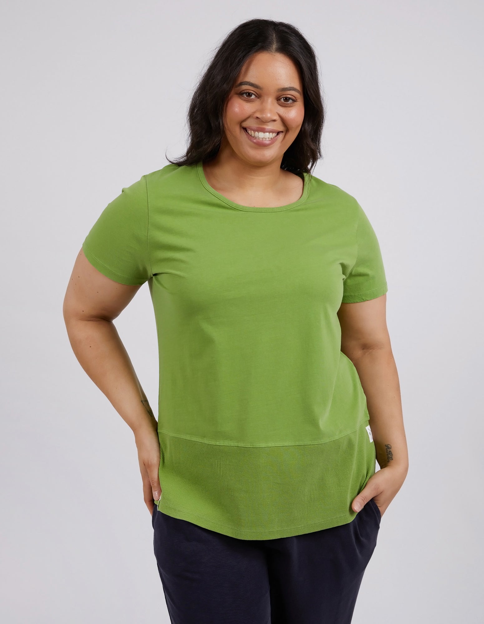 Rib Tee Jungle Green