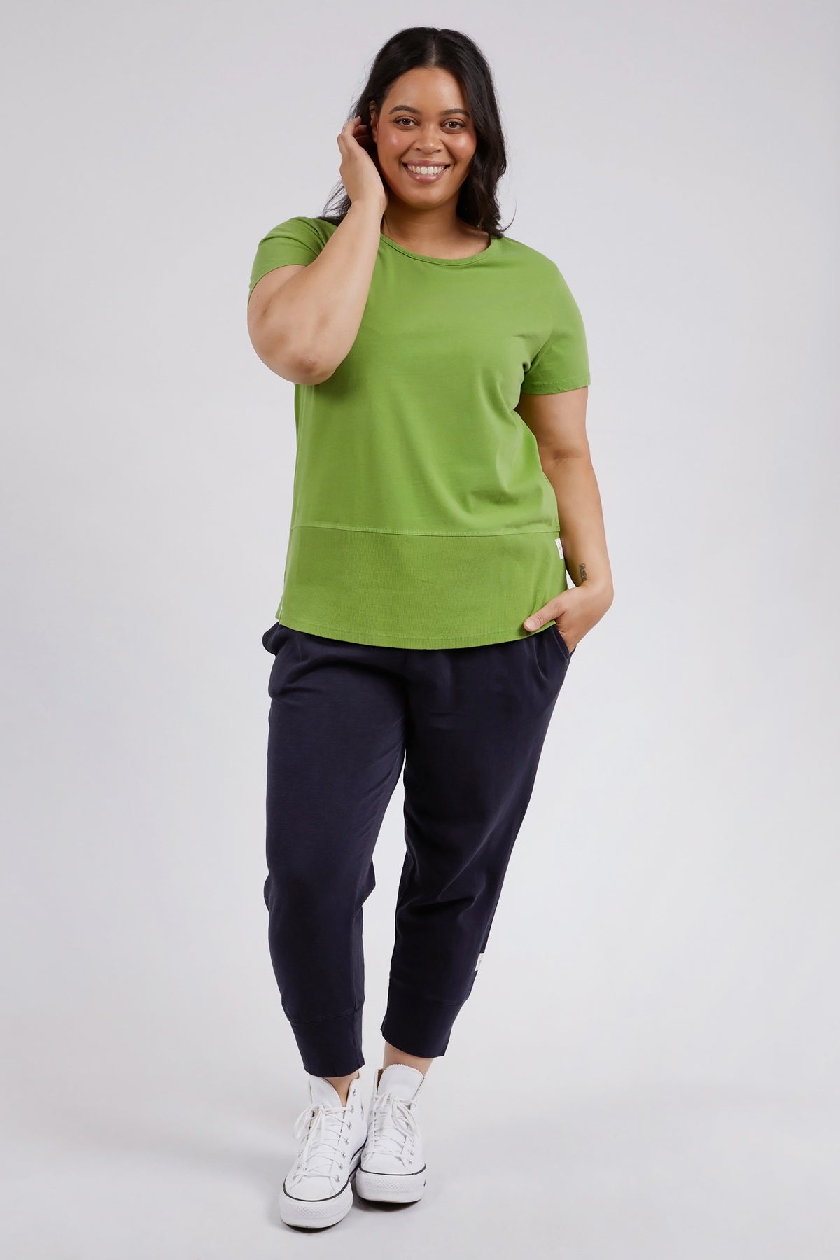 Rib Tee Jungle Green