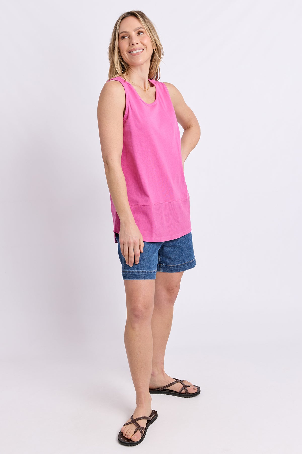 Rib Tank Magenta