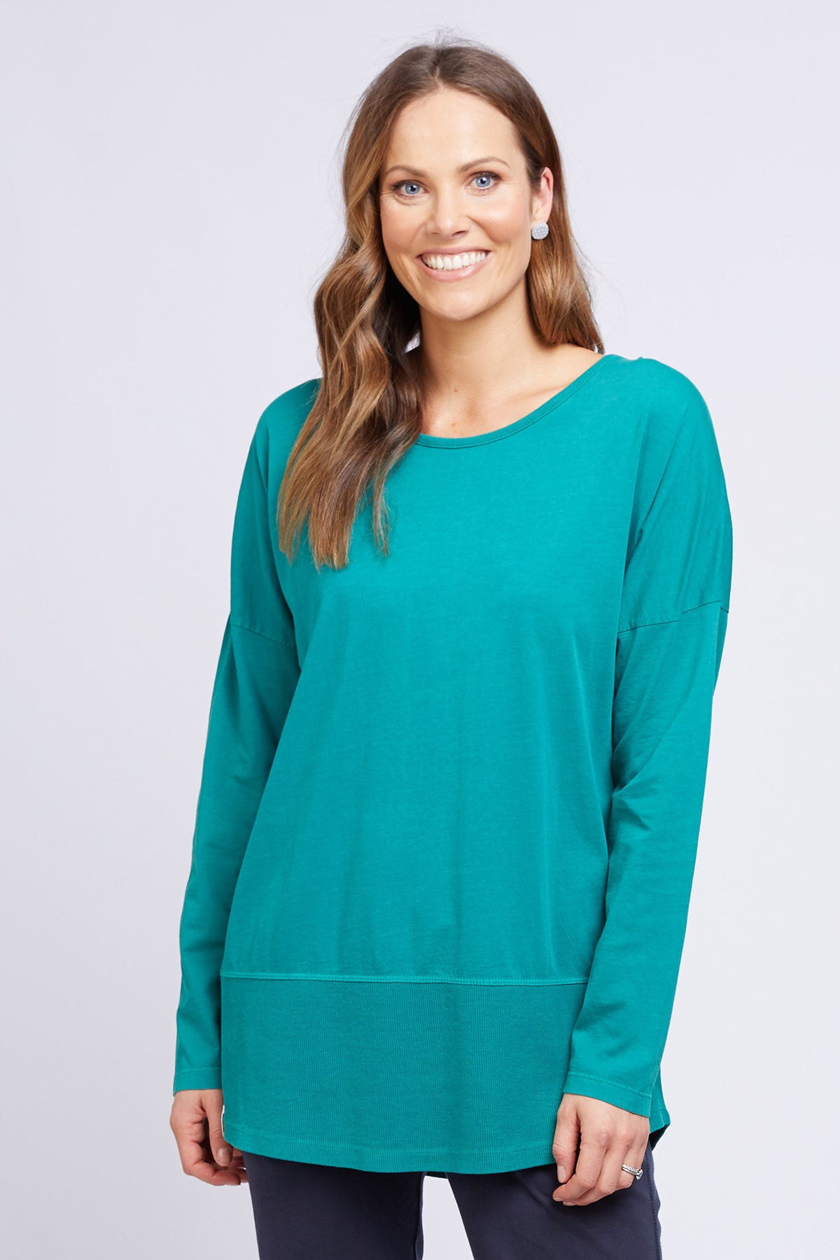 Rib Long Sleeve Winter Green