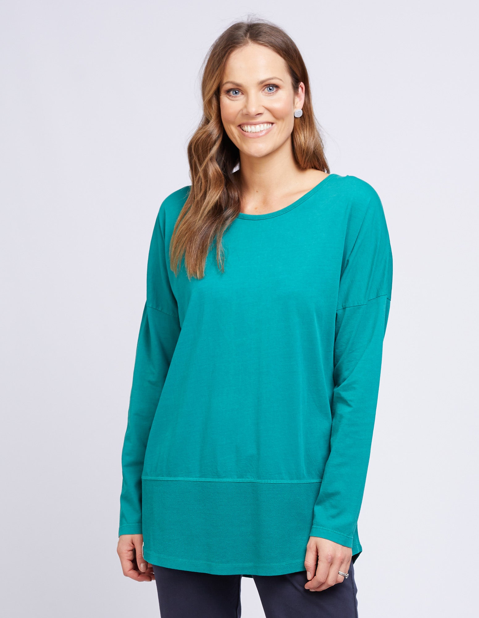 Rib Long Sleeve Winter Green