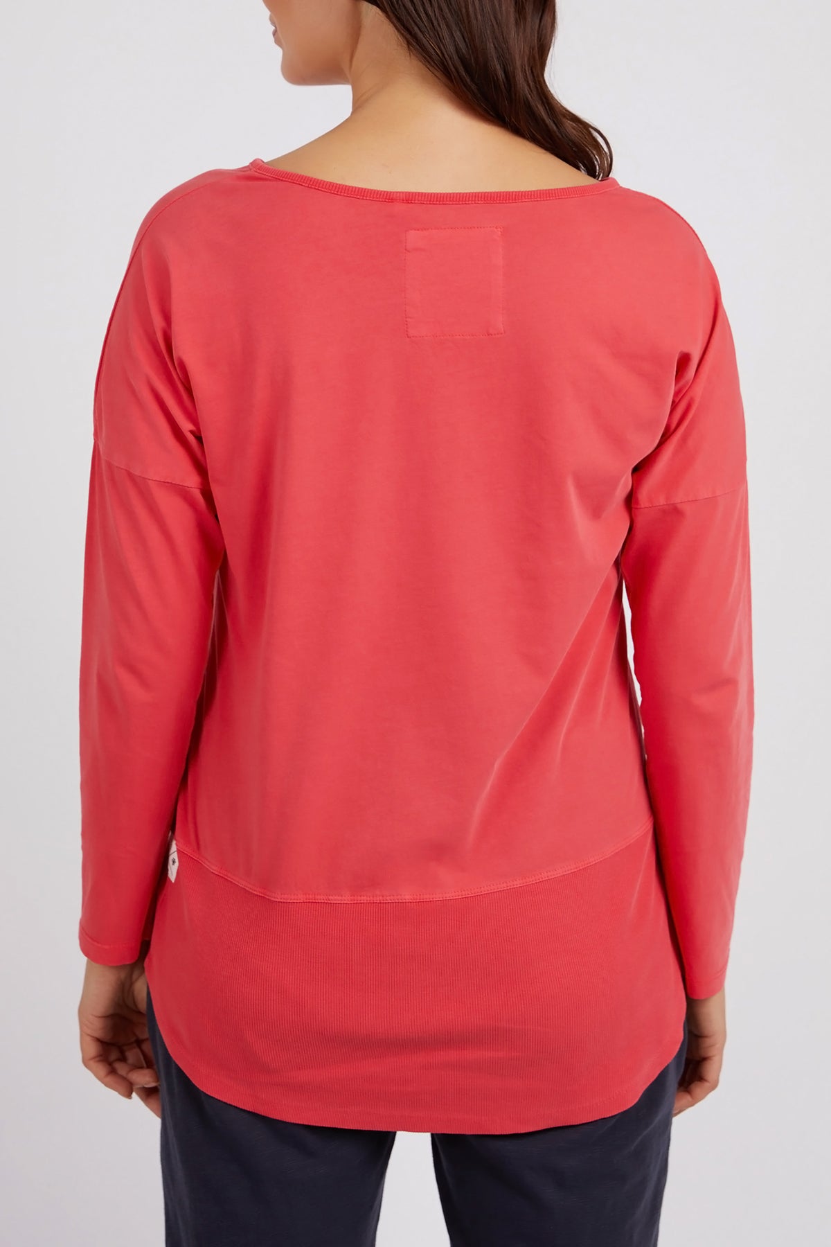 Rib Long Sleeve Coral Spritz