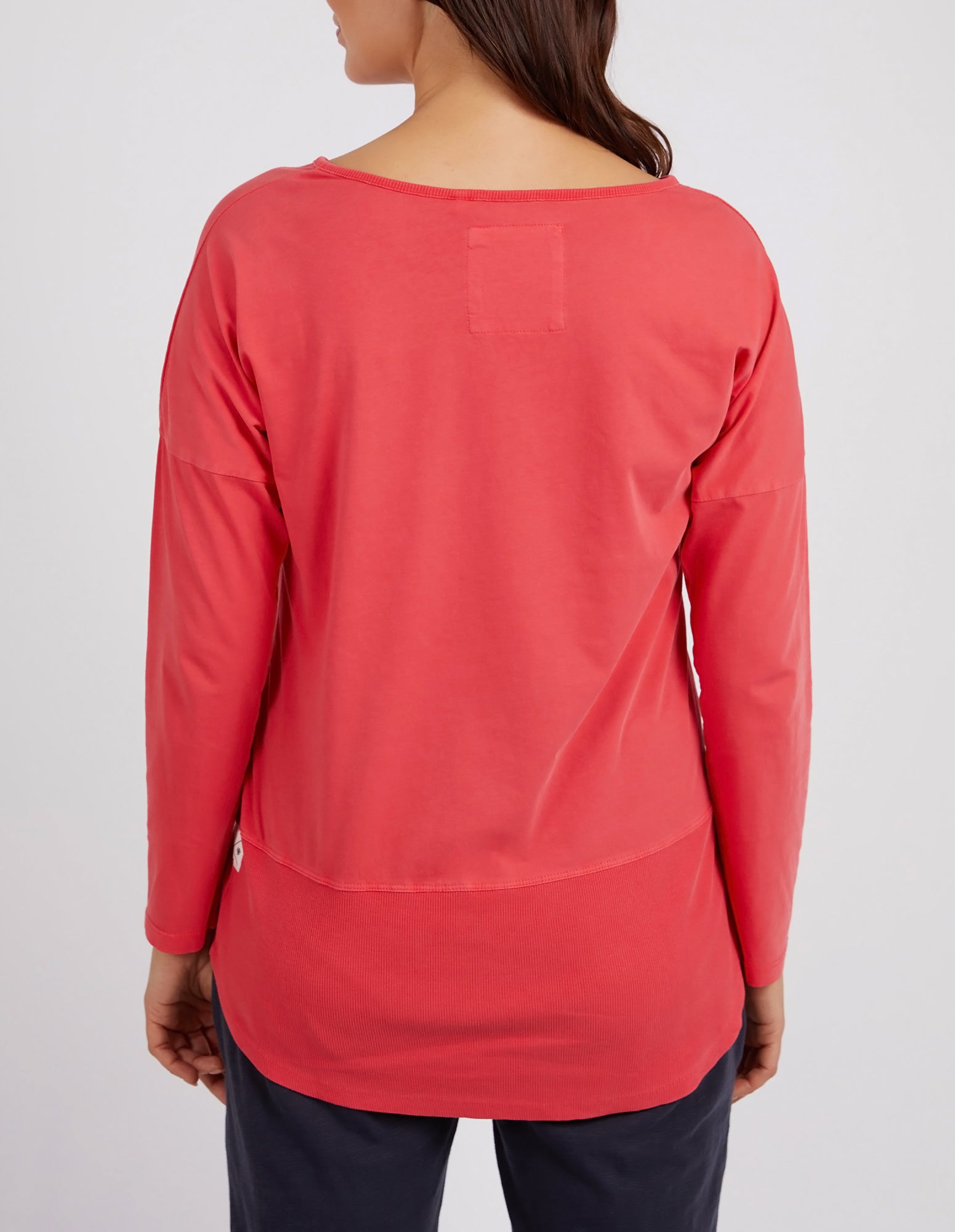 Rib Long Sleeve Coral Spritz