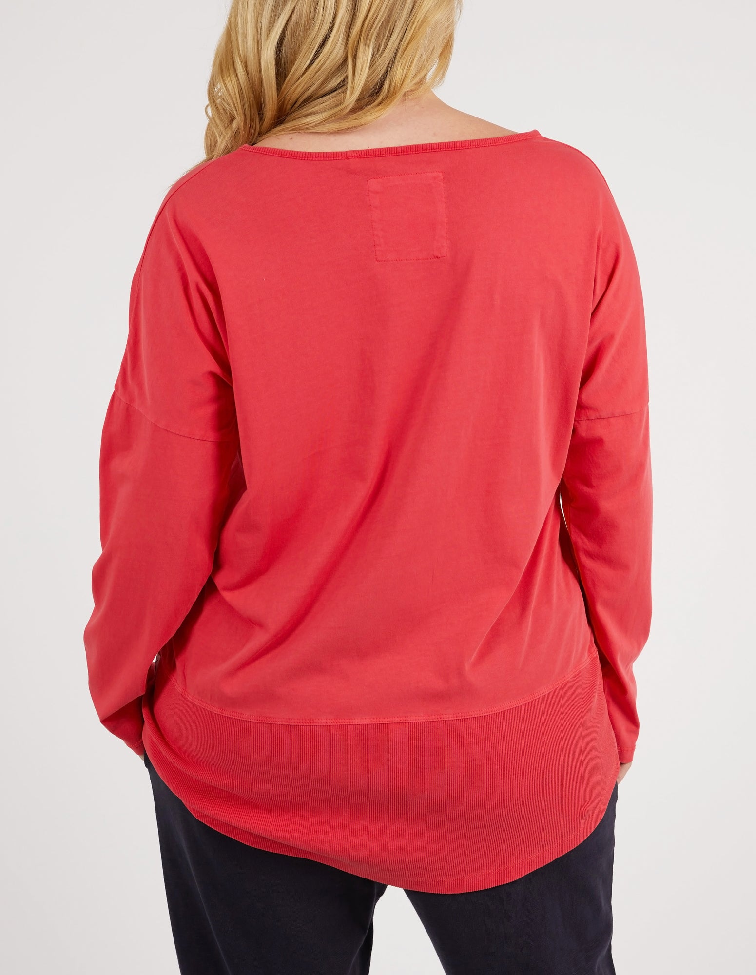 Rib Long Sleeve Coral Spritz