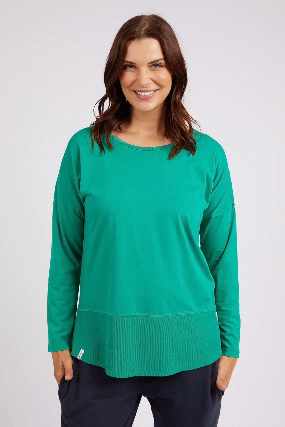 Rib Long Sleeve Goodness Green