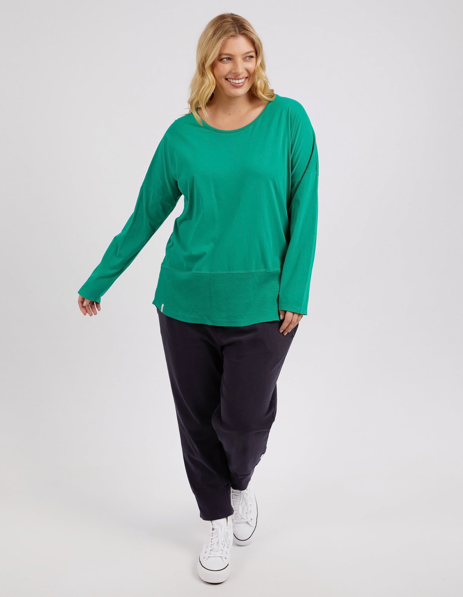 Rib Long Sleeve Goodness Green