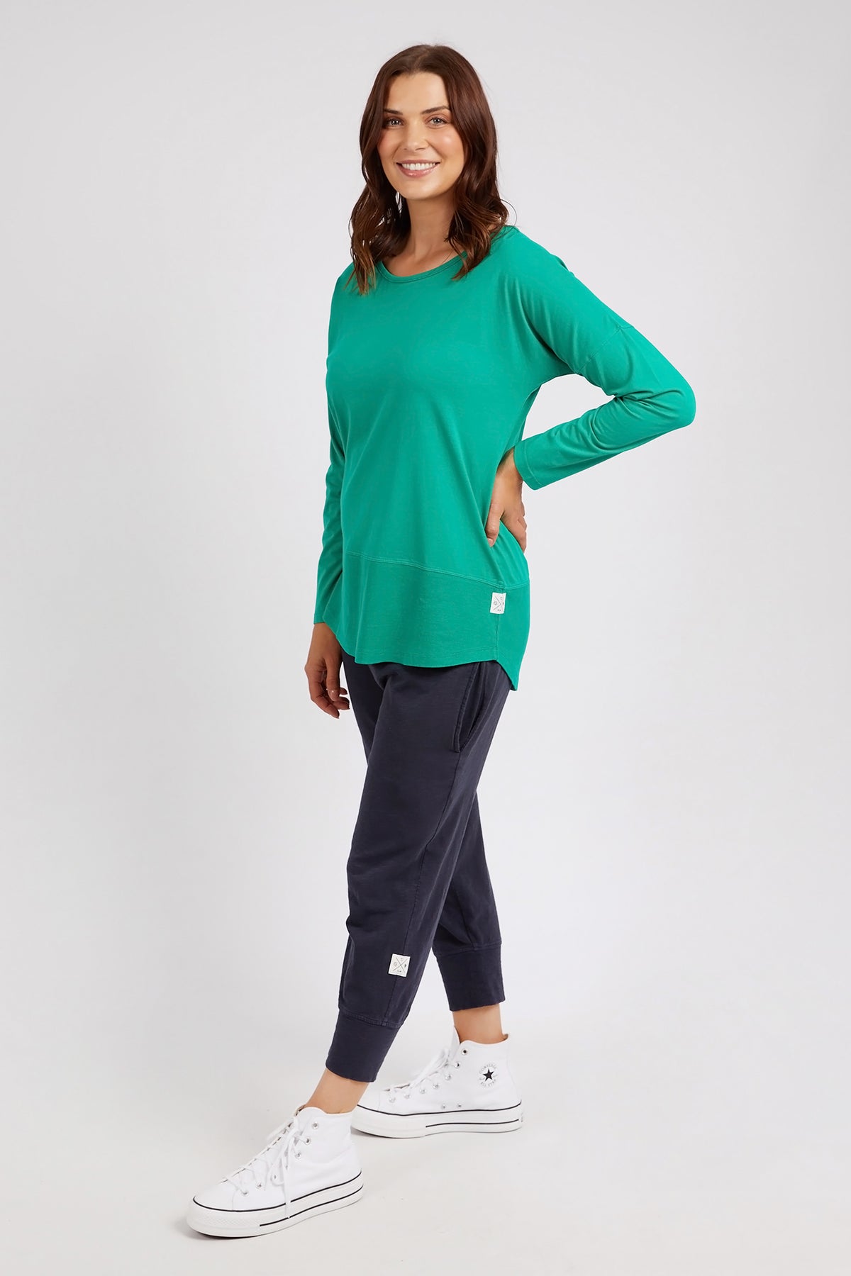 Rib Long Sleeve Goodness Green