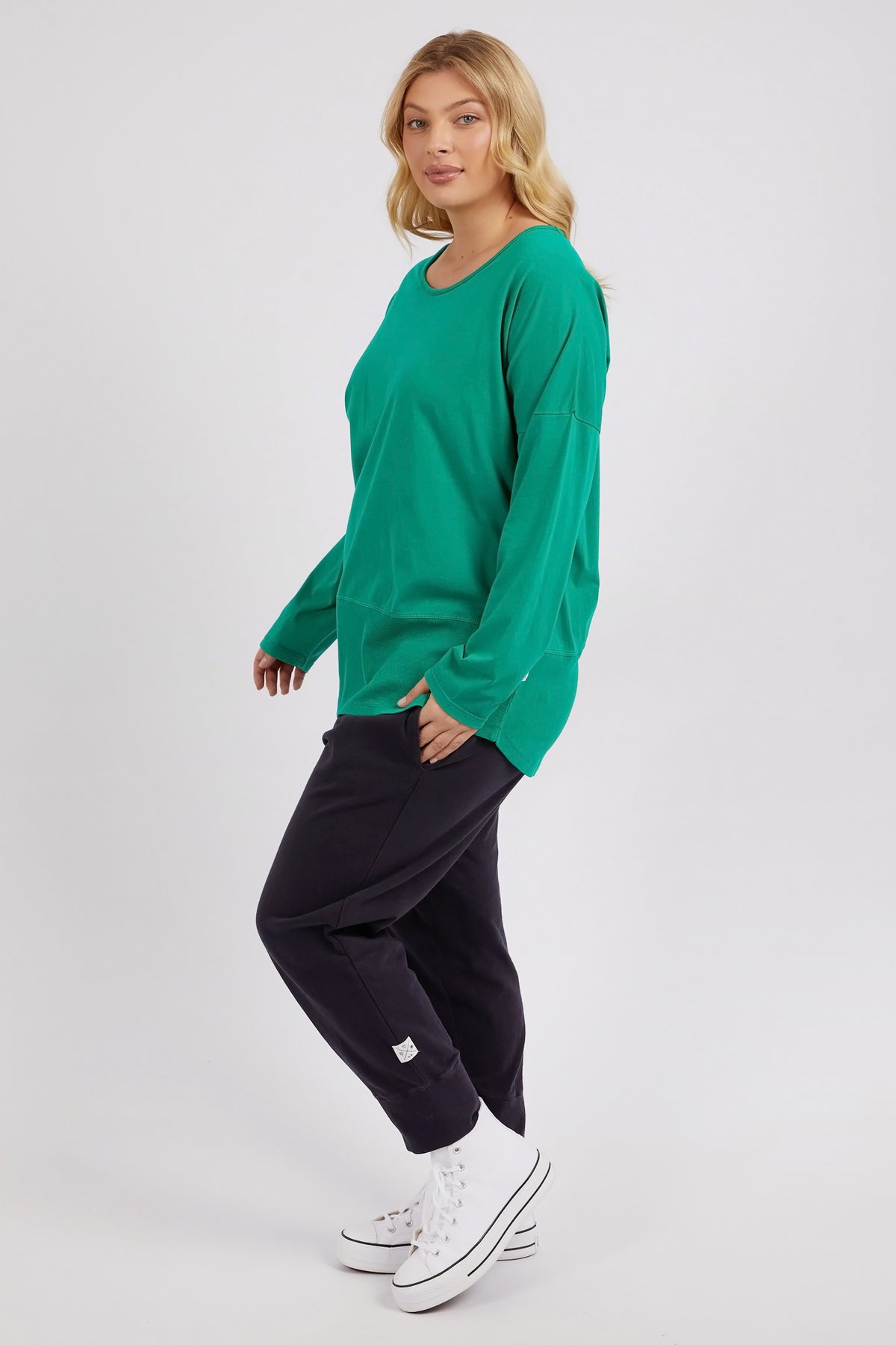 Rib Long Sleeve Goodness Green