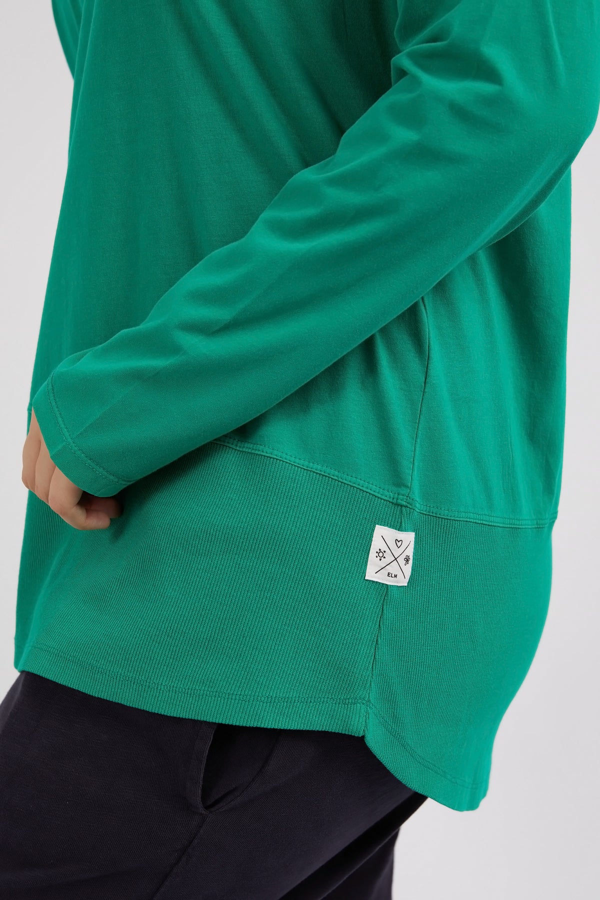 Rib Long Sleeve Goodness Green