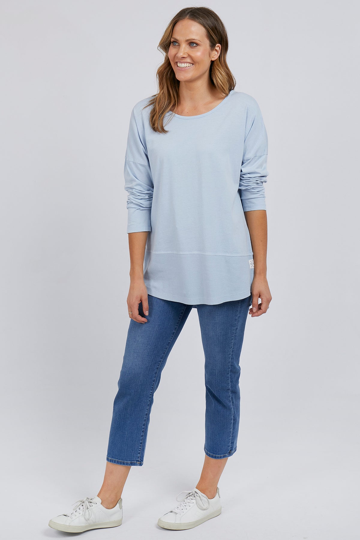 Rib Long Sleeve Sky Blue