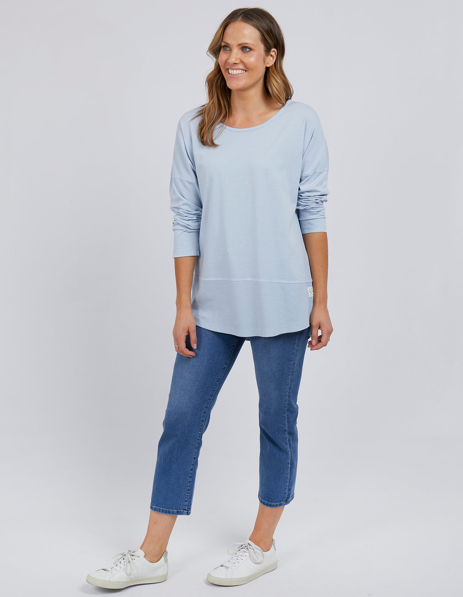 Rib Long Sleeve Sky Blue