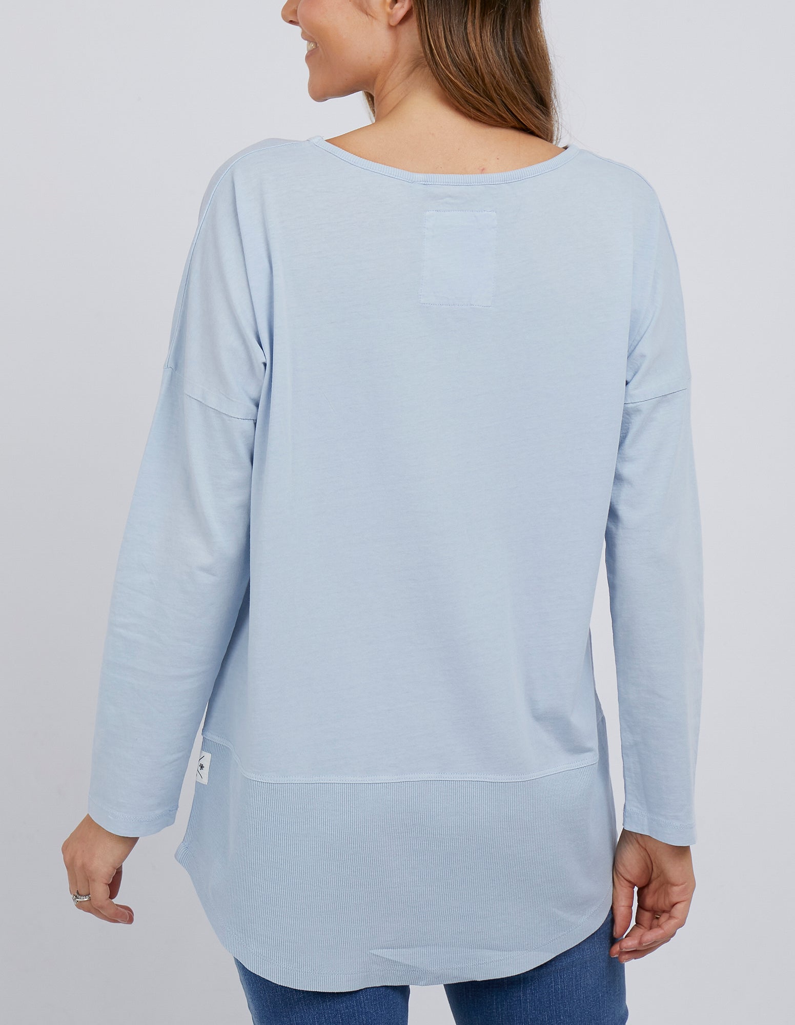 Rib Long Sleeve Sky Blue