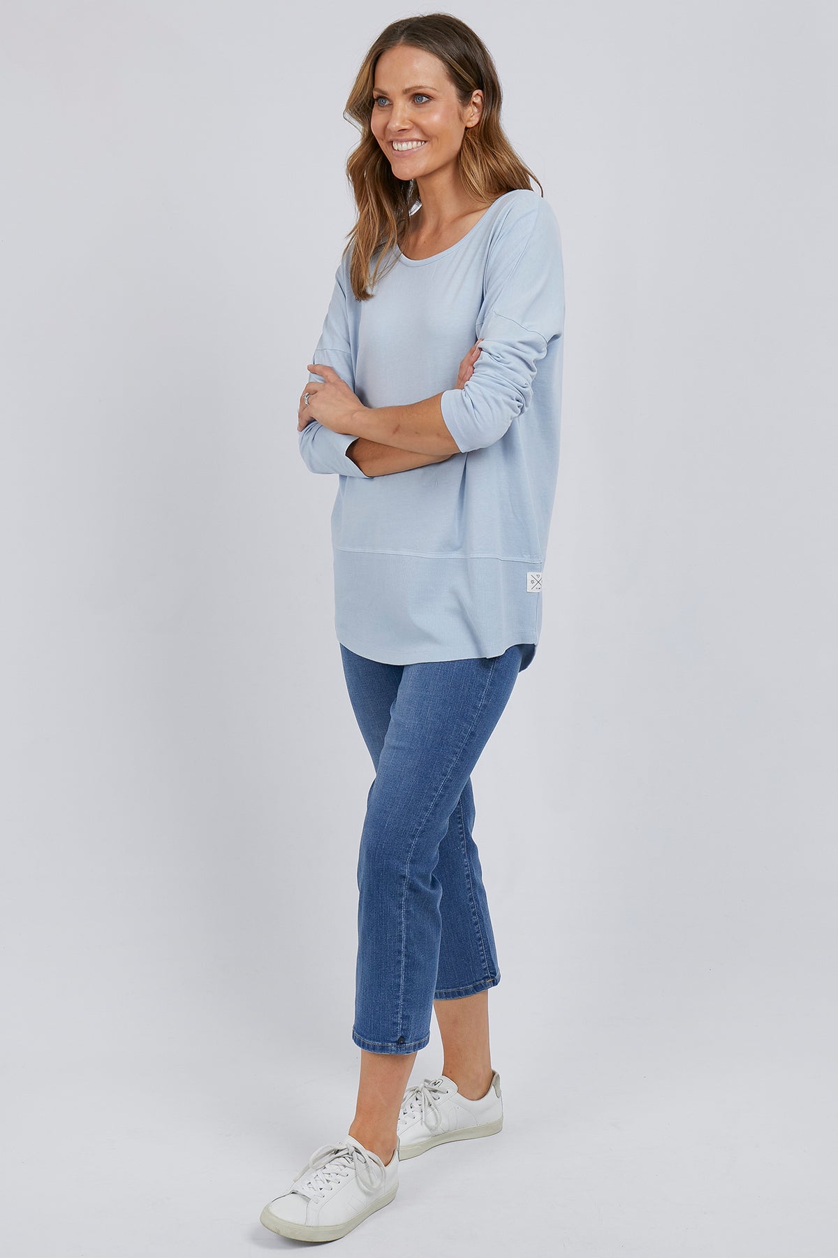 Rib Long Sleeve Sky Blue