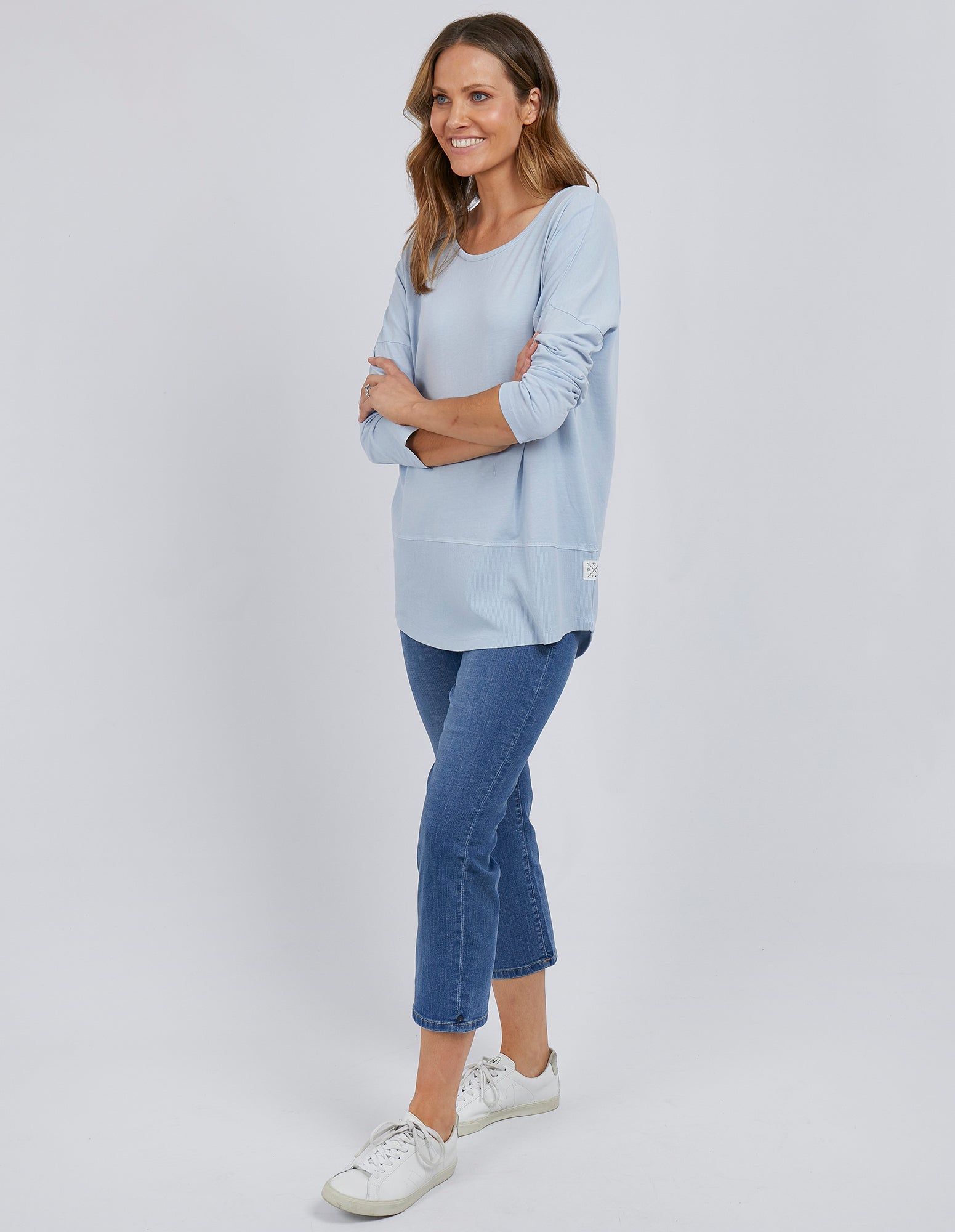 Rib Long Sleeve Sky Blue