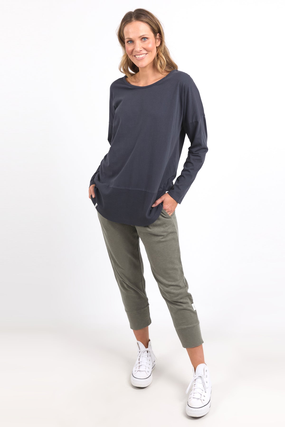 Rib Long Sleeve Navy