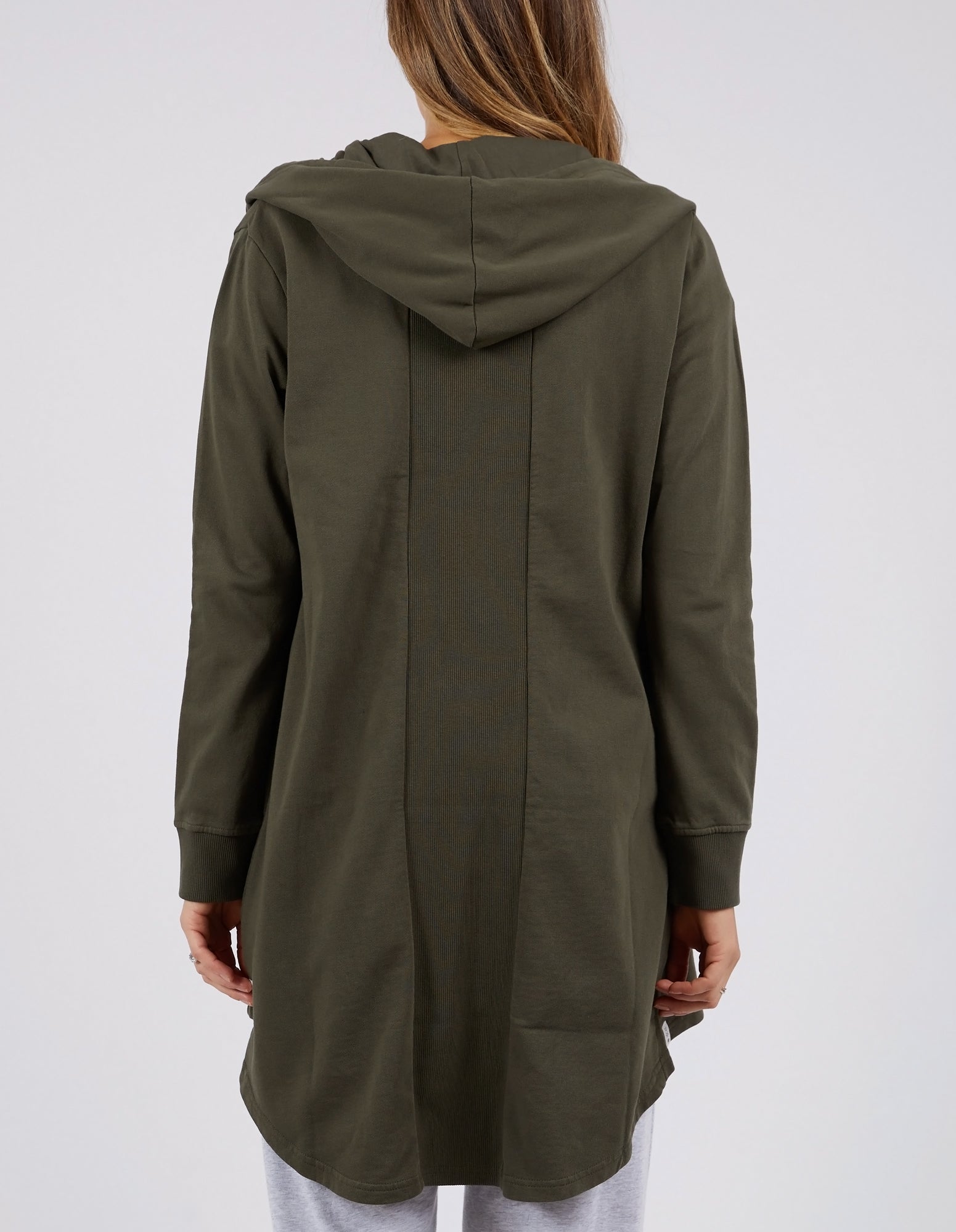 Composure Hooded Cardi Khaki