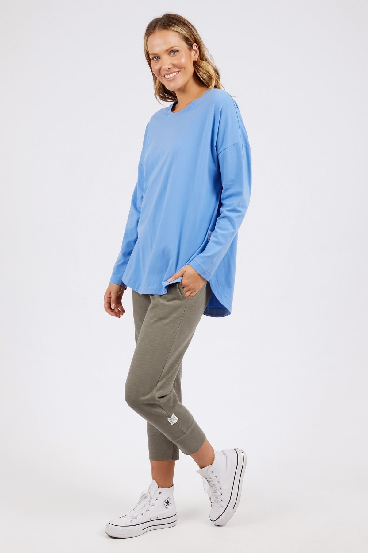 Society L/S Tee Cerulean Blue