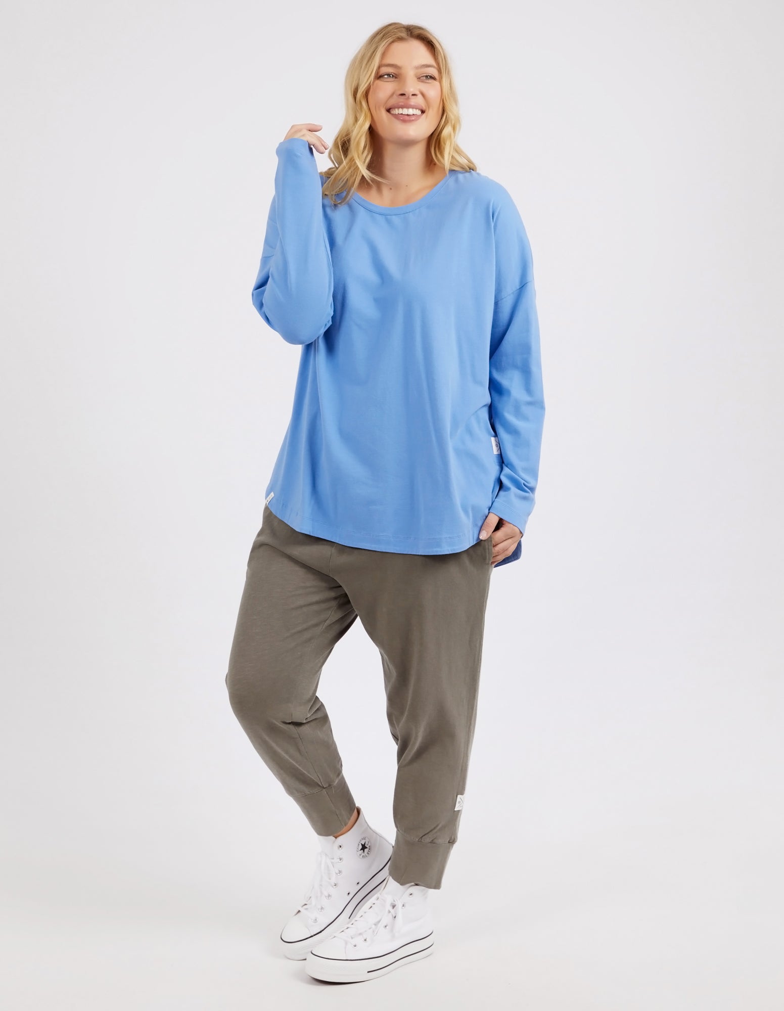 Society L/S Tee Cerulean Blue