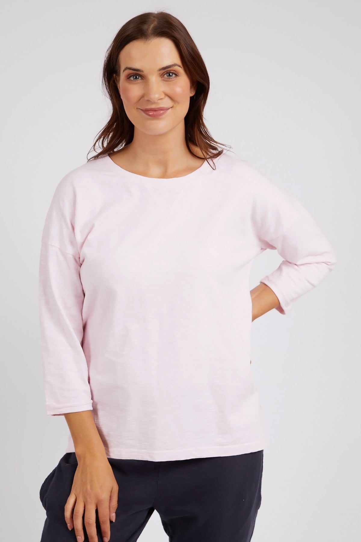 Annie 3/4 Sleeve Tee Pink Lady
