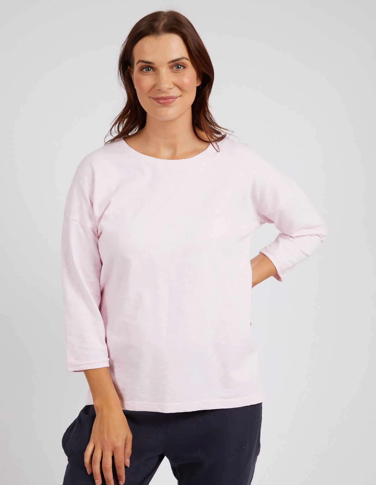 Annie 3/4 Sleeve Tee Pink Lady