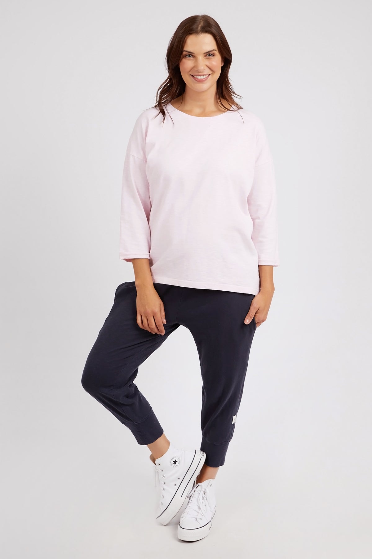 Annie 3/4 Sleeve Tee Pink Lady