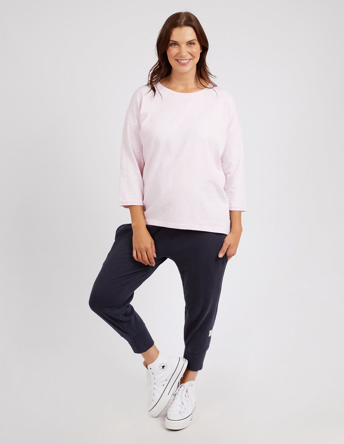 Annie 3/4 Sleeve Tee Pink Lady