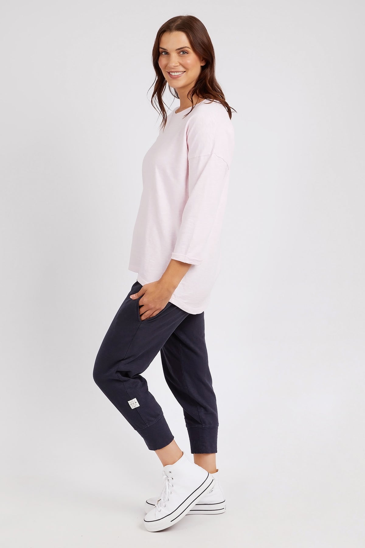Annie 3/4 Sleeve Tee Pink Lady