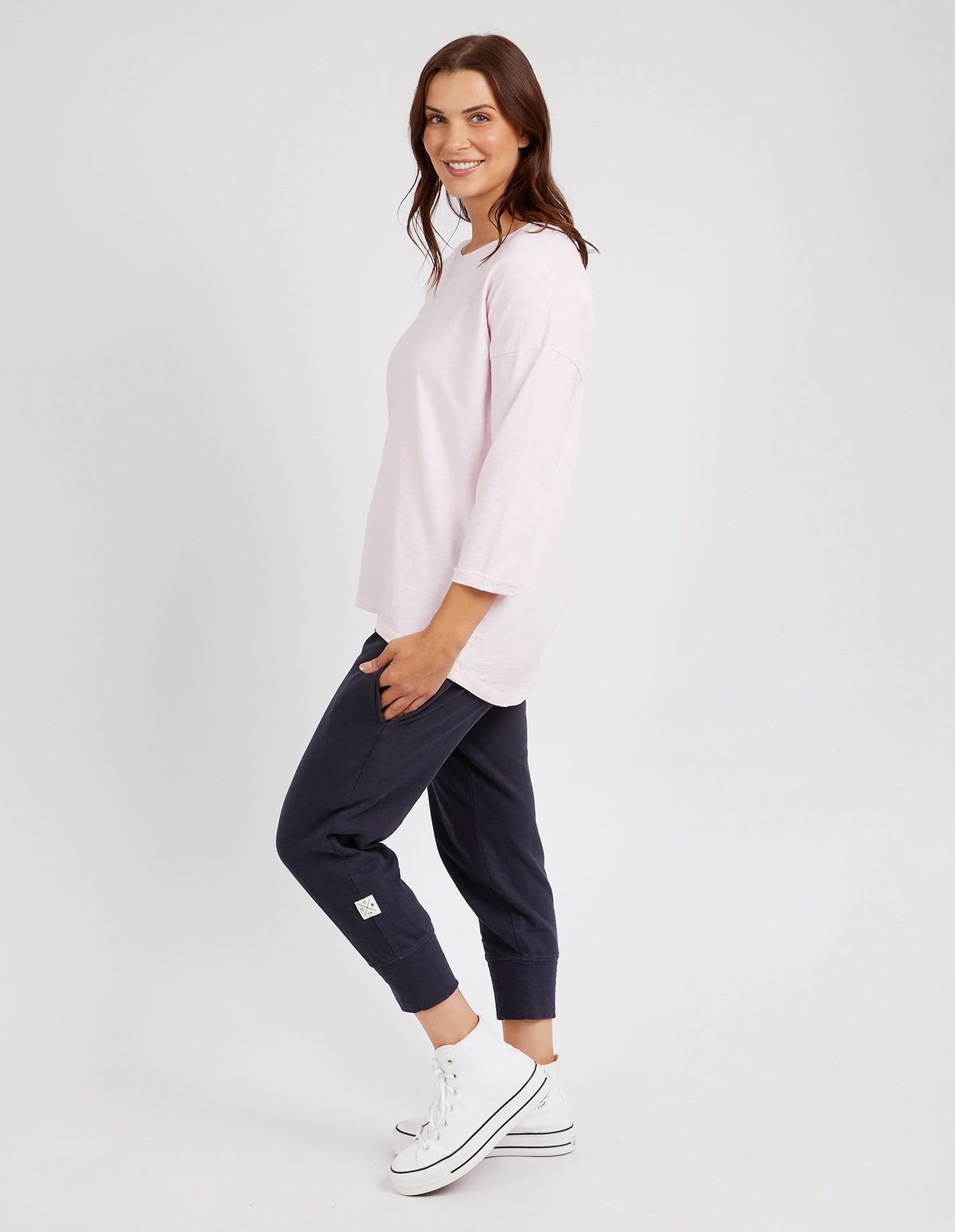 Annie 3/4 Sleeve Tee Pink Lady