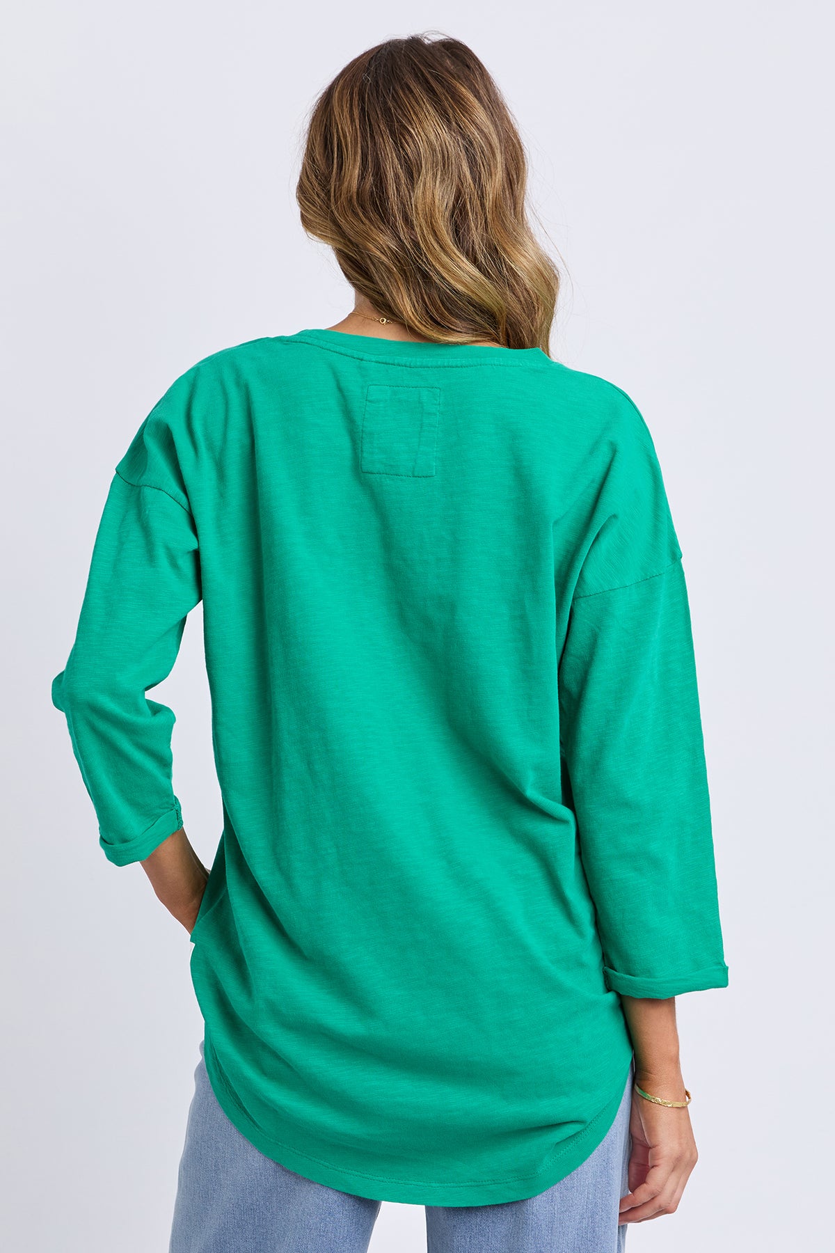 Annie 3/4 Sleeve Tee Turquoise