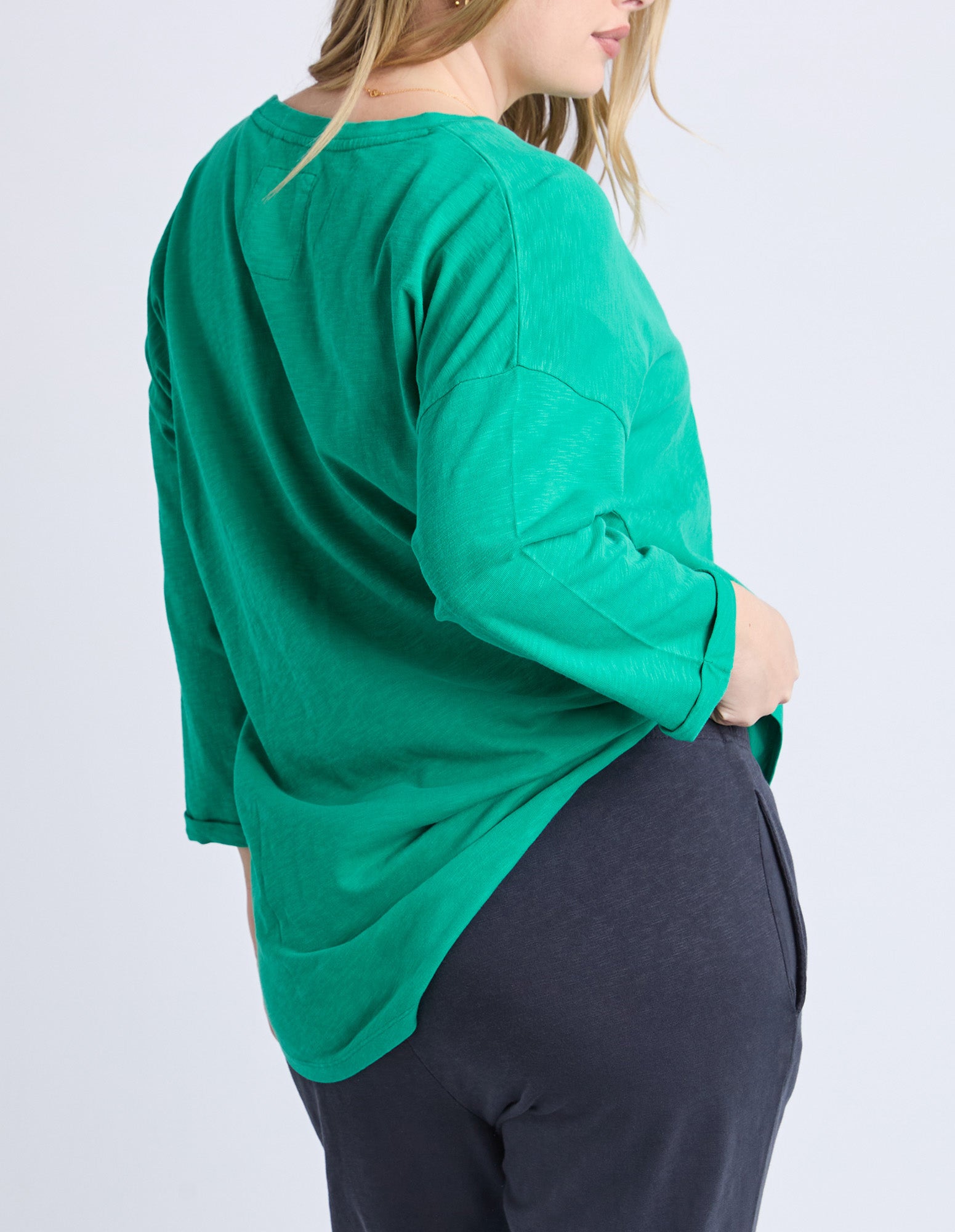 Annie 3/4 Sleeve Tee Turquoise
