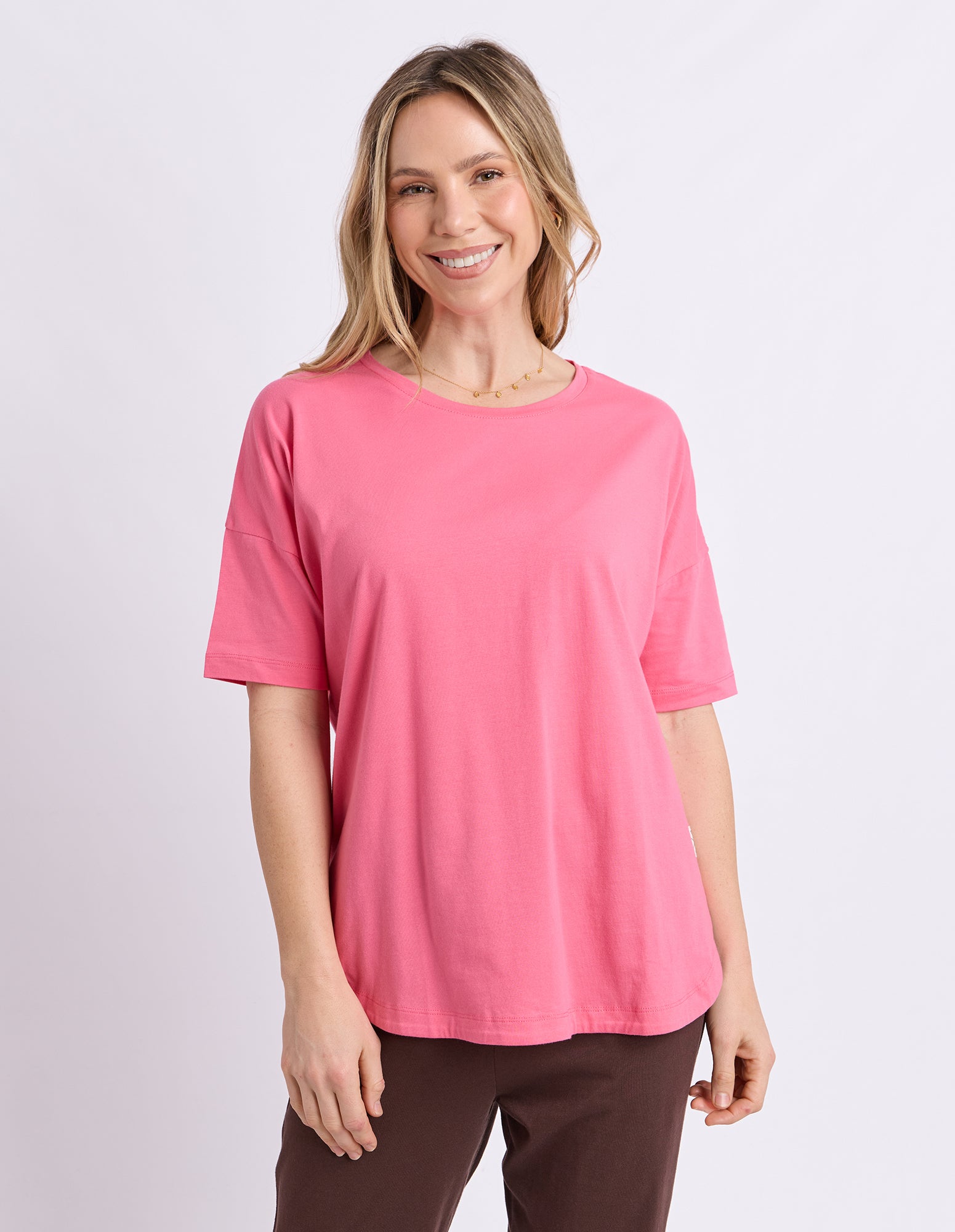 Society Short Sleeve Tee Pink Lemonade